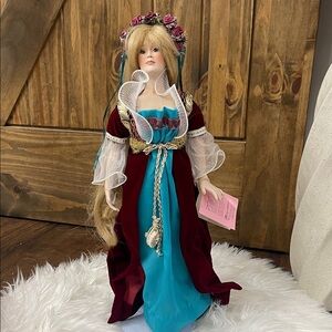 Paradise Galleries Collectible Vintage Porcelain Rapunzel Doll. 17" tall.